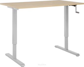 Biurko z ręczną regulacją wysokości, S 1200 x G 800 x W 700 – 1180 mm